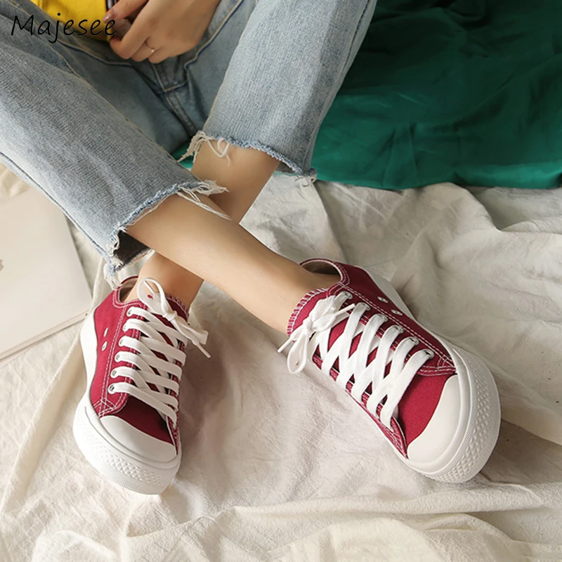 Vulcanize Shoes Women All-match High Quality Canvas Solid Lace-up Flat with Simple Womens Leisure Breathable Non-Slip Shoe Lady
Vulcanize Shoes Women All-match High Quality Canvas Solid Lace-up Flat with Simple Womens Leisure Breathable Non-Slip Shoe Lady