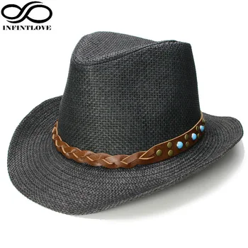 LUCKYLIANJI Men Women Unisex Vintage Sun Protection Turquoise Band Cowboy Western Hat Casual Travel Gentle Panama Jazz Cap
LUCKYLIANJI Men Women Unisex Vintage Sun Protection Turquoise Band Cowboy Western Hat Casual Travel Gentle Panama Jazz Cap