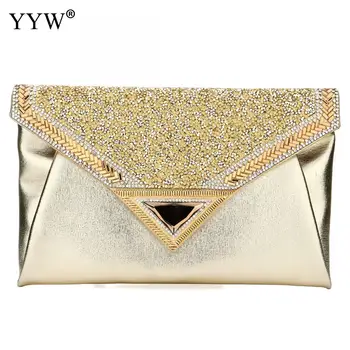 Modern Women Pu Leather Envelope Clutch Bag Rhinestone Shoulder Bags Multi-Compartment Envelope Bag Black Gold Mochila Feminina
Modern Women Pu Leather Envelope Clutch Bag Rhinestone Shoulder Bags Multi-Compartment Envelope Bag Black Gold Mochila Feminina