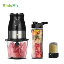 Bpa livre 500 w portátil pessoal liquidificador misturador processador de alimentos com chopper tigela 600ml juicer garrafa moedor carne fabricante alimentos para bebê(China)