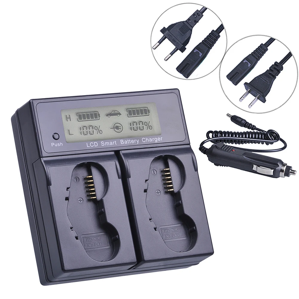 Rapid LCD Dual Battery Charger for Nikon EN-EL4A EN-EL4a ENEL4 EN EL4 Li-ion Battery D3S D2H D2Hs D3 D2Xs D2X D300 F6 D2
Rapid LCD Dual Battery Charger for Nikon EN-EL4A EN-EL4a ENEL4 EN EL4 Li-ion Battery D3S D2H D2Hs D3 D2Xs D2X D300 F6 D2