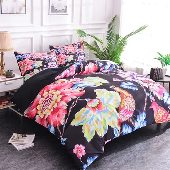 ZEIMON Luxury Home Textiles Bedding Multi-color Flowers With Bird 2/3pcs Bed Linen Duvet Cover Pillowcovers For Family
ZEIMON Luxury Home Textiles Bedding Multi-color Flowers With Bird 2/3pcs Bed Linen Duvet Cover Pillowcovers For Family