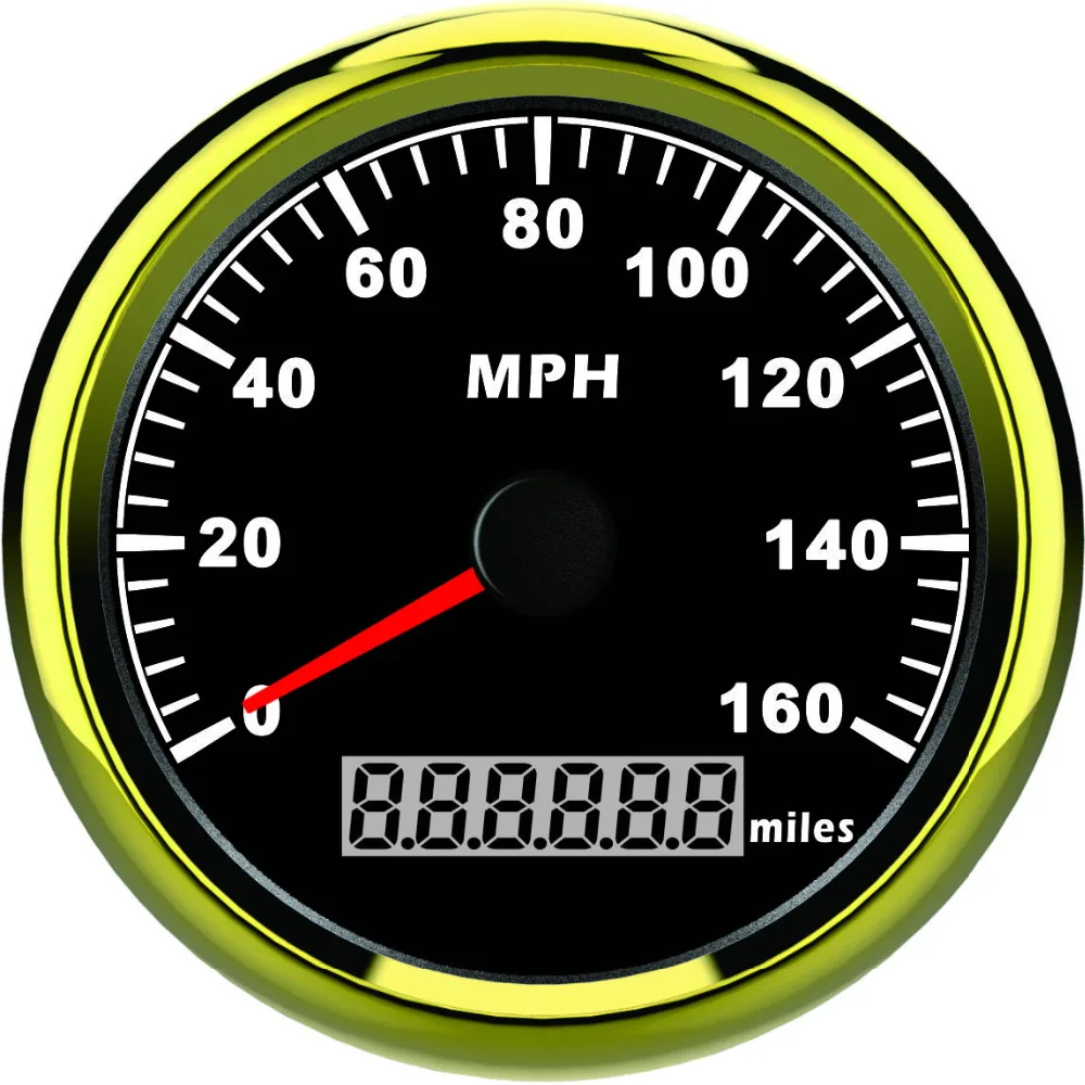 GPS 12V 24V Universal MPH Speedometer Gauge Odometer Black Background Golden Bezel For ATV UTV Motorcycle Marin
GPS 12V 24V Universal MPH Speedometer Gauge Odometer Black Background Golden Bezel For ATV UTV Motorcycle Marin