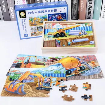 4 In 1 Wooden Jigsaw Puzzle Slice Small Piece Children Baby Kids Educational Advanced Intelligence DIY Toys
4 In 1 Wooden Jigsaw Puzzle Slice Small Piece Children Baby Kids Educational Advanced Intelligence DIY Toys