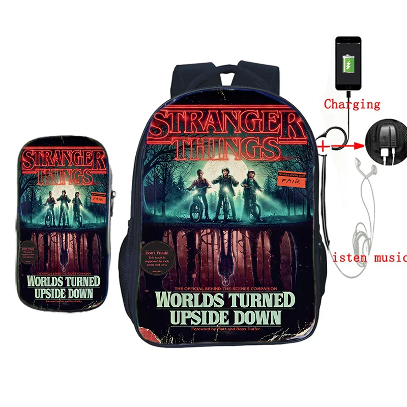 2 Pcs/set Backpack Stranger Things 3 USB Charge Laptop Backpack for Teenagers Girls Boys Travel Rucksack Children School Bags
2 Pcs/set Backpack Stranger Things 3 USB Charge Laptop Backpack for Teenagers Girls Boys Travel Rucksack Children School Bags