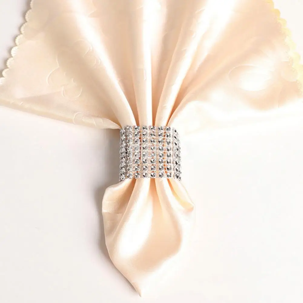 HOT SALE 50Pcs 8 Row Rhinestone Napkin Rings Holder Wedding Banquet Party Table Decor
HOT SALE 50Pcs 8 Row Rhinestone Napkin Rings Holder Wedding Banquet Party Table Decor