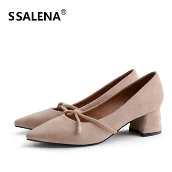 Women Butterfly-Knot Sweet Style Pumps Ladies Flock Elegant Pointed Toe Shoes Female Office Shallow Thick Heel Shoes AA51666
Women Butterfly-Knot Sweet Style Pumps Ladies Flock Elegant Pointed Toe Shoes Female Office Shallow Thick Heel Shoes AA51666