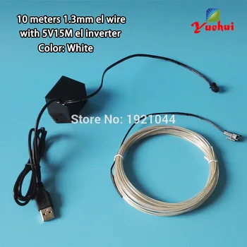 DC5V 10 colors Choice 10Metres White EL Wire Glowing Flexible LED Neon Light Cable Thread Tube for House Party Decoration
DC5V 10 colors Choice 10Metres White EL Wire Glowing Flexible LED Neon Light Cable Thread Tube for House Party Decoration