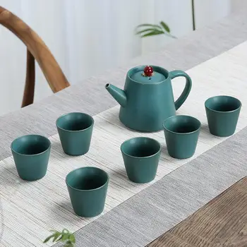 Ceramic Tea Set For Home Family Include 1 Teapot 6 Teacups Green Black Teapot Kettle Chinese Travel Ceramic Portable Teaset Gift
Ceramic Tea Set For Home Family Include 1 Teapot 6 Teacups Green Black Teapot Kettle Chinese Travel Ceramic Portable Teaset Gift