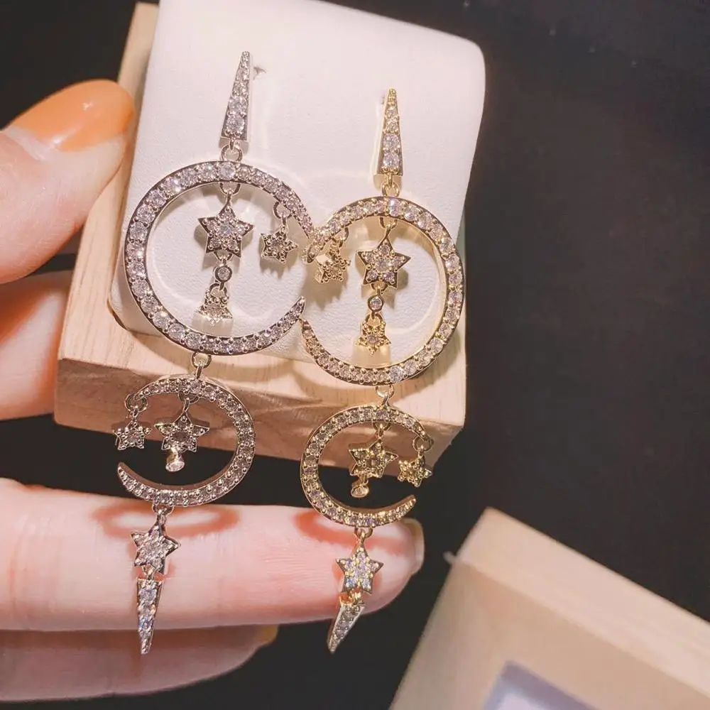 HIBRIDE Statement Long Big Drop Earrings Clear CZ Stones Luxuroius Brincos for Women Wedding Jewelry Bijoux Gift E-615
HIBRIDE Statement Long Big Drop Earrings Clear CZ Stones Luxuroius Brincos for Women Wedding Jewelry Bijoux Gift E-615