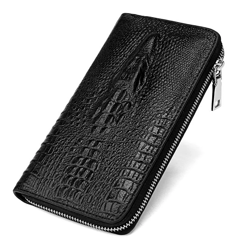 Genuine Leather Men Wallet Crocodile Skin Texture Long Zipper Wallets Fashion Male Clutch Purse Big Capacity Card Holder Wallet
Genuine Leather Men Wallet Crocodile Skin Texture Long Zipper Wallets Fashion Male Clutch Purse Big Capacity Card Holder Wallet