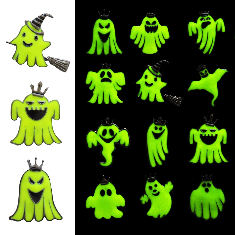 Cute Luminous Ghost Pins and Brooches Unisex Accessories Lapel Pin Crown Hats Backpack Badge Kids Halloween Gift Brooch Jewelry
Cute Luminous Ghost Pins and Brooches Unisex Accessories Lapel Pin Crown Hats Backpack Badge Kids Halloween Gift Brooch Jewelry
