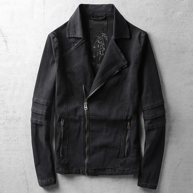 Trend Fashion Suit Dress Denim Jacket Male Black Men's Jeans Jacket Korean Casual Embroidery Youth Men's Outerwear Coats A474
Trend Fashion Suit Dress Denim Jacket Male Black Men's Jeans Jacket Korean Casual Embroidery Youth Men's Outerwear Coats A474