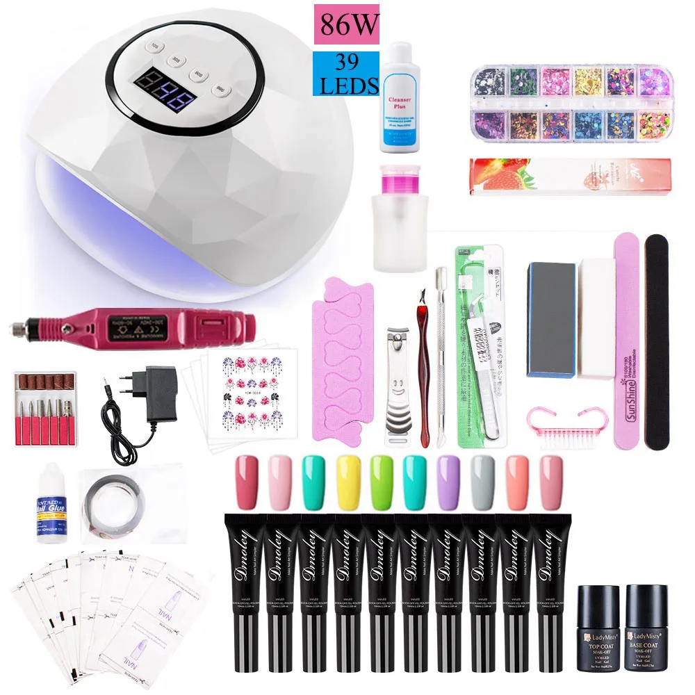 Dmoley Full Manicure Set 60W UV LED Lamp with 10Pcs Gel Polish Set Kit For Manicure Nail Dryer Tools For Manicure Tools kit
Dmoley Full Manicure Set 60W UV LED Lamp with 10Pcs Gel Polish Set Kit For Manicure Nail Dryer Tools For Manicure Tools kit