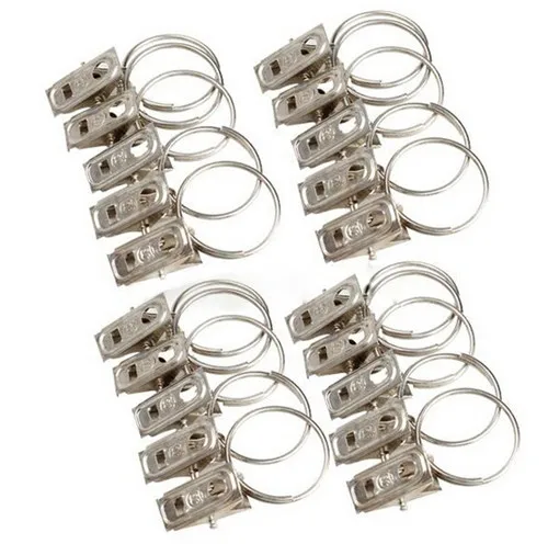 10pcs/Set Stainless Steel Curtain Rod Clips Window Shower Curtain Rings Clamps Drapery Clips
10pcs/Set Stainless Steel Curtain Rod Clips Window Shower Curtain Rings Clamps Drapery Clips