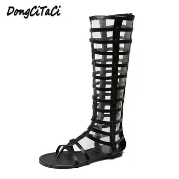 DongCiTaCi new women knee high sexy gladiator sandals shoes woman flip flop cut-outs zipper flat rome sandals zipper size 35-40
DongCiTaCi new women knee high sexy gladiator sandals shoes woman flip flop cut-outs zipper flat rome sandals zipper size 35-40