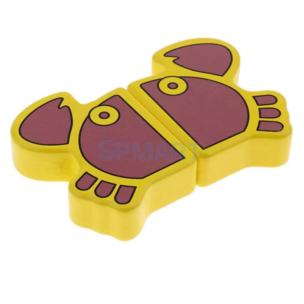 Wooden Magnet Connected Fruits Kitchen Food Bread Cutting Kids Children Toddlers Pretend Play Toy Gift Party Decoration