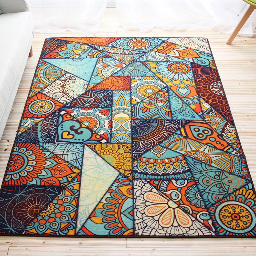 Fashion National Style Geometric Flower Pattern Carpet Non-Slip Breathable Living Room Bedroom Rug Home Decorator Floor Rug
Fashion National Style Geometric Flower Pattern Carpet Non-Slip Breathable Living Room Bedroom Rug Home Decorator Floor Rug