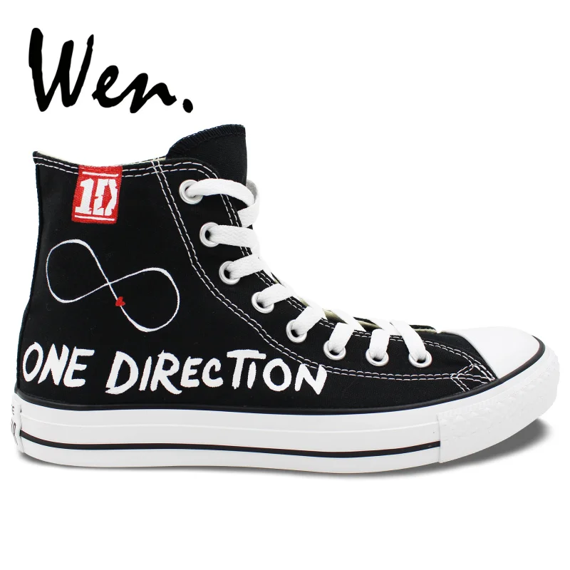 Wen Hand Painted Shoes Design Custom One Direction Man Woman's High Top Black Canvas Sneakers Sport Plimsolls Lace up Trainer
Wen Hand Painted Shoes Design Custom One Direction Man Woman's High Top Black Canvas Sneakers Sport Plimsolls Lace up Trainer