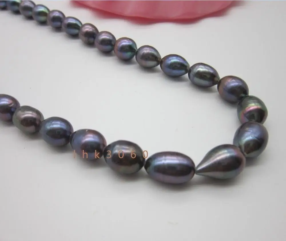 Excellent 9-11mm south sea black natural pearl necklace 18" 925silver yellow gold clas
Excellent 9-11mm south sea black natural pearl necklace 18" 925silver yellow gold clas