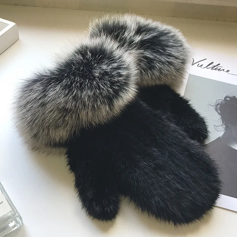HSPL Knitted Real Mink Fur Gloves Fashion With Finger Ladies Winter Glove With Fox Fur Cuff Warm Women Gloves Genuine Mink Fur
HSPL Knitted Real Mink Fur Gloves Fashion With Finger Ladies Winter Glove With Fox Fur Cuff Warm Women Gloves Genuine Mink Fur
