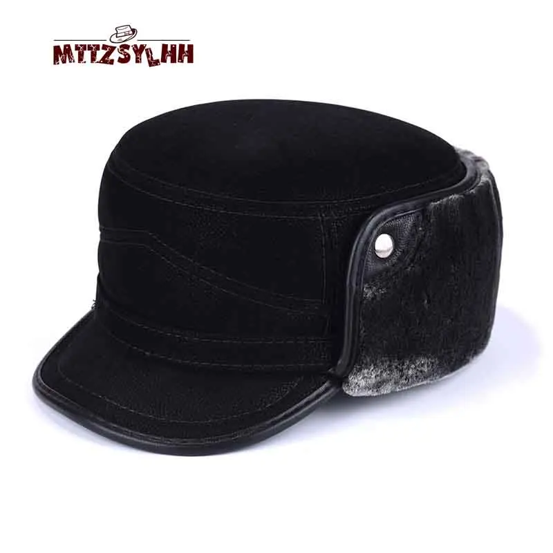 Men's winter flat top thick and durable thick ear protector artificial leather warm outdoor aviator hat father and husband's gif
Men's winter flat top thick and durable thick ear protector artificial leather warm outdoor aviator hat father and husband's gif