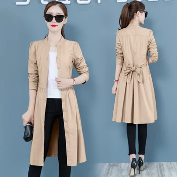 2020 Autumn Women Casual Trench Coat Plus size Single Breasted Vintage Washed Outerwear Loose Clothing Khaki Windbreaker Female
2020 Autumn Women Casual Trench Coat Plus size Single Breasted Vintage Washed Outerwear Loose Clothing Khaki Windbreaker Female