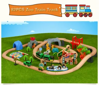 82PCS Animals Wooen Train Tracks Compatible Wooden Track Set Electric Train for Wooden Track Wooden Railway Toys for Children
82PCS Animals Wooen Train Tracks Compatible Wooden Track Set Electric Train for Wooden Track Wooden Railway Toys for Children