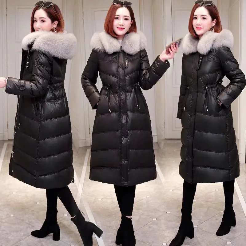 Women Duck Down Coats Long Fashion Female White Duck Down Jacket Fox Fur Collar Down Jacket Hooded Cap Windproof Warm
Women Duck Down Coats Long Fashion Female White Duck Down Jacket Fox Fur Collar Down Jacket Hooded Cap Windproof Warm