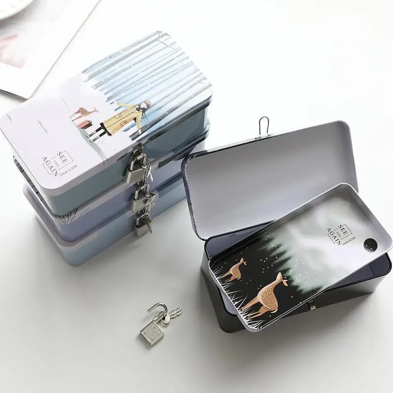 2 layers With Lock Storage Box Desk Stationery Holder Pencil Cases Pencil Box Creative Horse Mouth Iron Box School Supplies
2 layers With Lock Storage Box Desk Stationery Holder Pencil Cases Pencil Box Creative Horse Mouth Iron Box School Supplies
