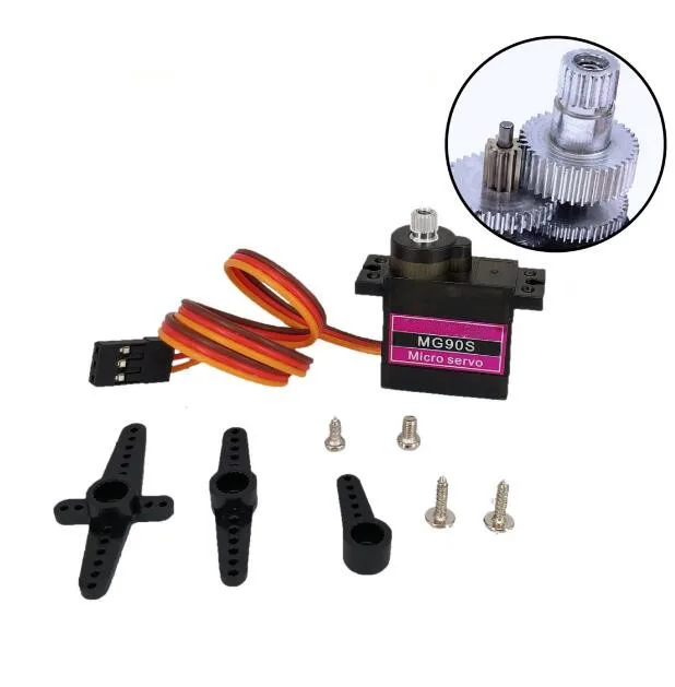 100 PCS Metal gear Digital MG90S 9g Servo Upgraded SG90 For Rc Helicopter plane boat car MG90 9G
100 PCS Metal gear Digital MG90S 9g Servo Upgraded SG90 For Rc Helicopter plane boat car MG90 9G