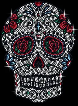 2pc/lot Rose Day Of The Dead Candy Skull Rhinestone Applique hot fix rhinestone patches iron on crystal transfers design shirt
2pc/lot Rose Day Of The Dead Candy Skull Rhinestone Applique hot fix rhinestone patches iron on crystal transfers design shirt