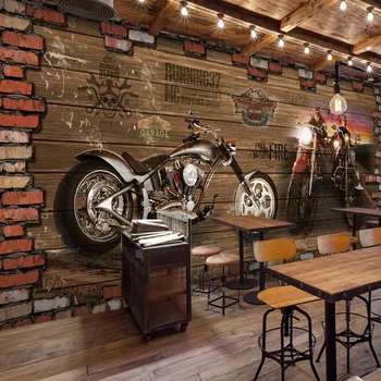 Custom 3d mural Internet cafes 3D Vintage Motorcycle car wood brick wall European retro Cafe bedroom living room mural wallpaper
Custom 3d mural Internet cafes 3D Vintage Motorcycle car wood brick wall European retro Cafe bedroom living room mural wallpaper