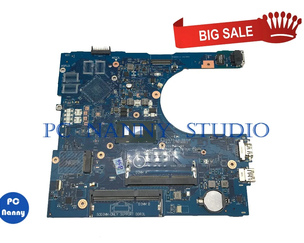 PCNANNY 0FV59D FV59D AAL15 LA-D071P for Dell Inspiron 5559 Laptop motherboard i5-6200U PC Notebook Mainboard tested
PCNANNY 0FV59D FV59D AAL15 LA-D071P for Dell Inspiron 5559 Laptop motherboard i5-6200U PC Notebook Mainboard tested