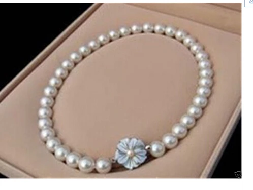 beautiful 10mm white south sea shell pearl necklace 18" Jewelry AAA+ Lovely Women's Wedding Pretty! | Украшения и