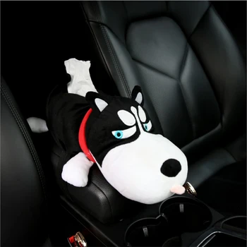Cute Husky Car Tissue Box Holder Puppy Paper Pumping Case Organizer Stowing Tidying Car Accessories Funny Dog Tissue Box 
Cute Husky Car Tissue Box Holder Puppy Paper Pumping Case Organizer Stowing Tidying Car Accessories Funny Dog Tissue Box