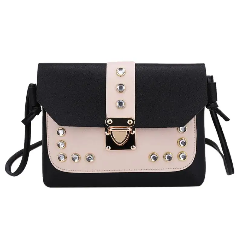 Color Panelled Mini Women Casual Shoulder Bags Lady Leather Rivets Small Messenger Bags Leather Handbag Bolsa Feminina
Color Panelled Mini Women Casual Shoulder Bags Lady Leather Rivets Small Messenger Bags Leather Handbag Bolsa Feminina