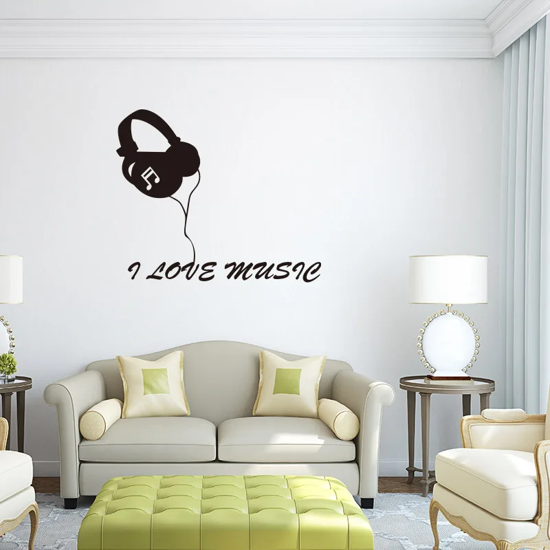 I Love Music Art Design Wall Stikers For Living Room Creative Mural Wall Decor Room Decoration Accessories
I Love Music Art Design Wall Stikers For Living Room Creative Mural Wall Decor Room Decoration Accessories