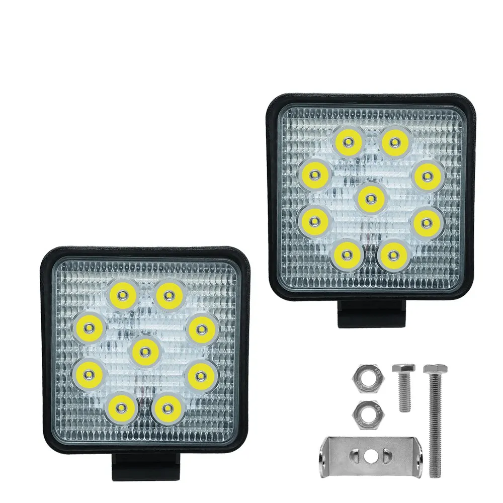 27W LED Square Work Light Light 6000k 2700LM Super Bright Outdoor Headlight Bulb Refit Off-road Vehicle Roof Strip Light
27W LED Square Work Light Light 6000k 2700LM Super Bright Outdoor Headlight Bulb Refit Off-road Vehicle Roof Strip Light