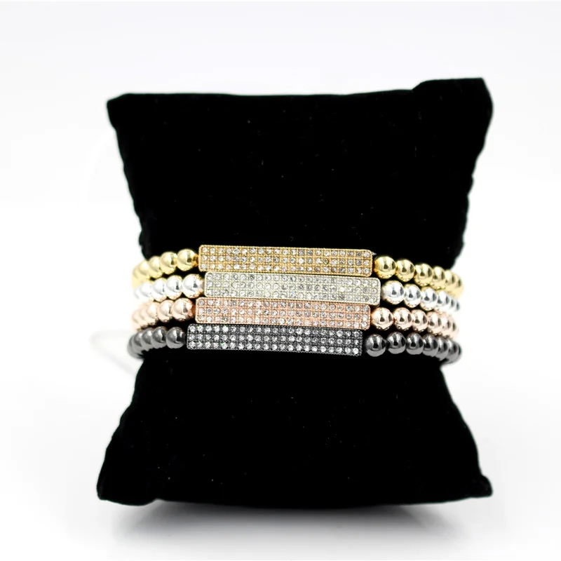 Hot Sale Micro Pave CZ Bar Charm Bracelet Women Men Handmade Fashion Brand 5mm Copper Bead Elastic Girl Bracelets
Hot Sale Micro Pave CZ Bar Charm Bracelet Women Men Handmade Fashion Brand 5mm Copper Bead Elastic Girl Bracelets