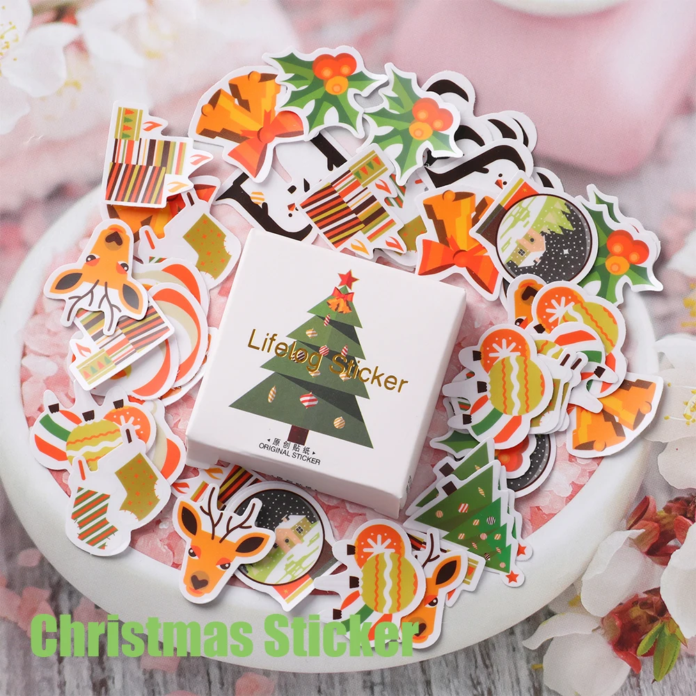 50 PCS/Box Cute Christmas Theme Adhesive Paper Sticker Christmas Tree Decoration DIY Card Scrapbooking Stationery Paper Stickers
50 PCS/Box Cute Christmas Theme Adhesive Paper Sticker Christmas Tree Decoration DIY Card Scrapbooking Stationery Paper Stickers