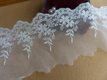 5 Yards White Embroidery Wedding Floral Lace Trim With Scalloped for Bridal, Clutch, Purse Bag, Cuffs, Garments
5 Yards White Embroidery Wedding Floral Lace Trim With Scalloped for Bridal, Clutch, Purse Bag, Cuffs, Garments