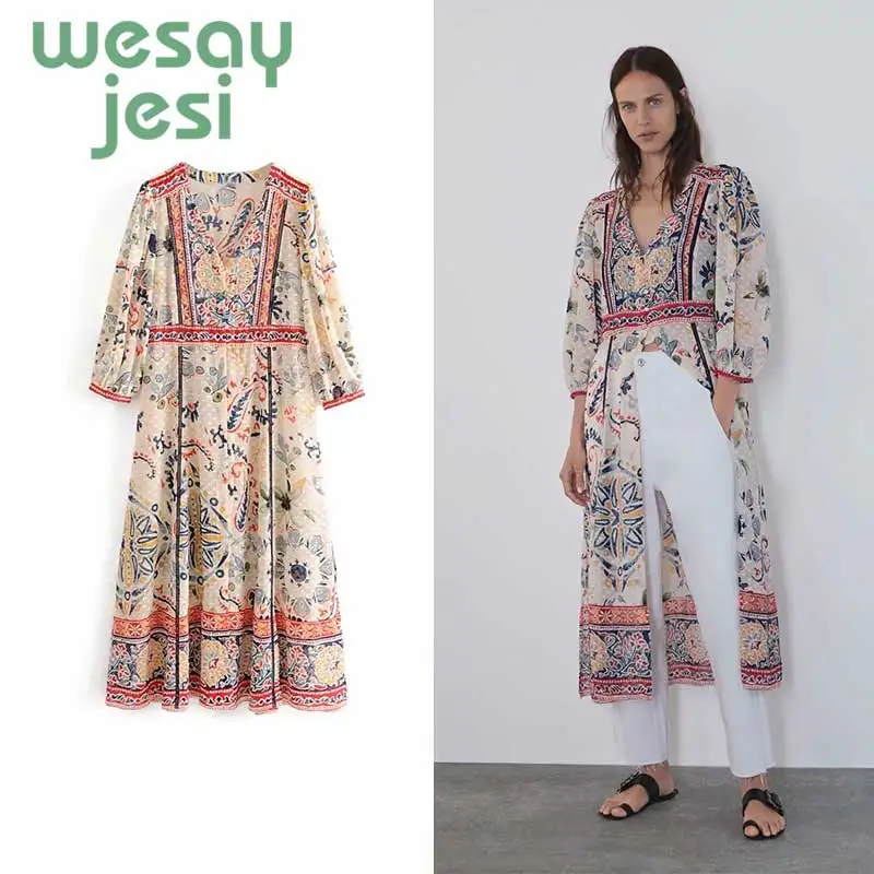 2019 Autumn Dress women vestidos Bohemia style A-line sexy mid-calf vestidos de fiesta party dress playsuits women
2019 Autumn Dress women vestidos Bohemia style A-line sexy mid-calf vestidos de fiesta party dress playsuits women