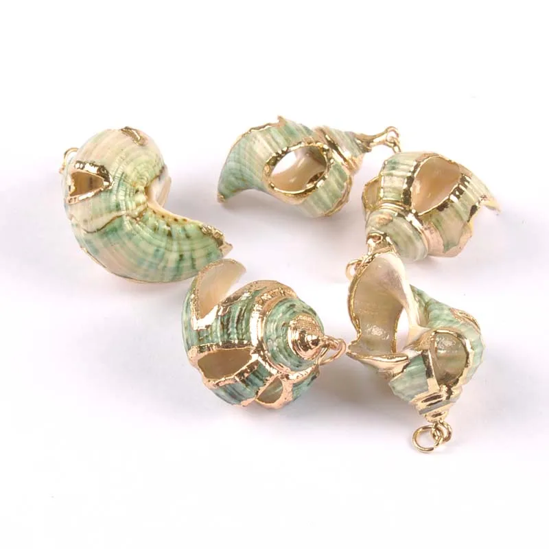 25-33mm green Shell Charm Pendants Conch Natural Effect of hollow out Rose Gold for jewelry making DIY 5pcs TRS0262X
25-33mm green Shell Charm Pendants Conch Natural Effect of hollow out Rose Gold for jewelry making DIY 5pcs TRS0262X