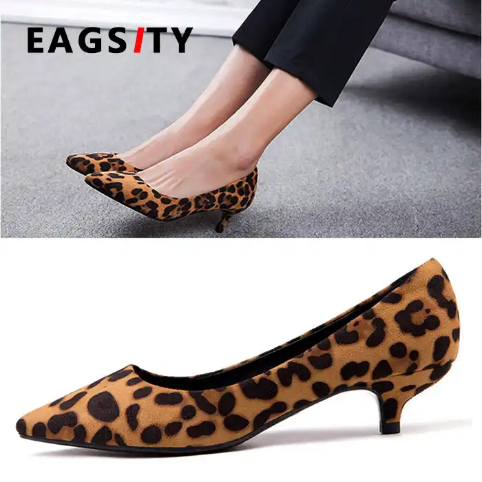 kitten heel leopard shoes