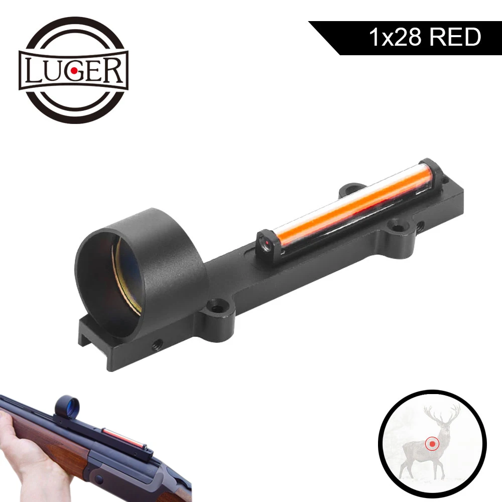 LUGER Red Dot Sight Scopre 1x28 Fiber Red Dot Sight Hunting Scope With 11MM Dovetail Rail Fit Rifle Airsoft Collimator Sight
LUGER Red Dot Sight Scopre 1x28 Fiber Red Dot Sight Hunting Scope With 11MM Dovetail Rail Fit Rifle Airsoft Collimator Sight