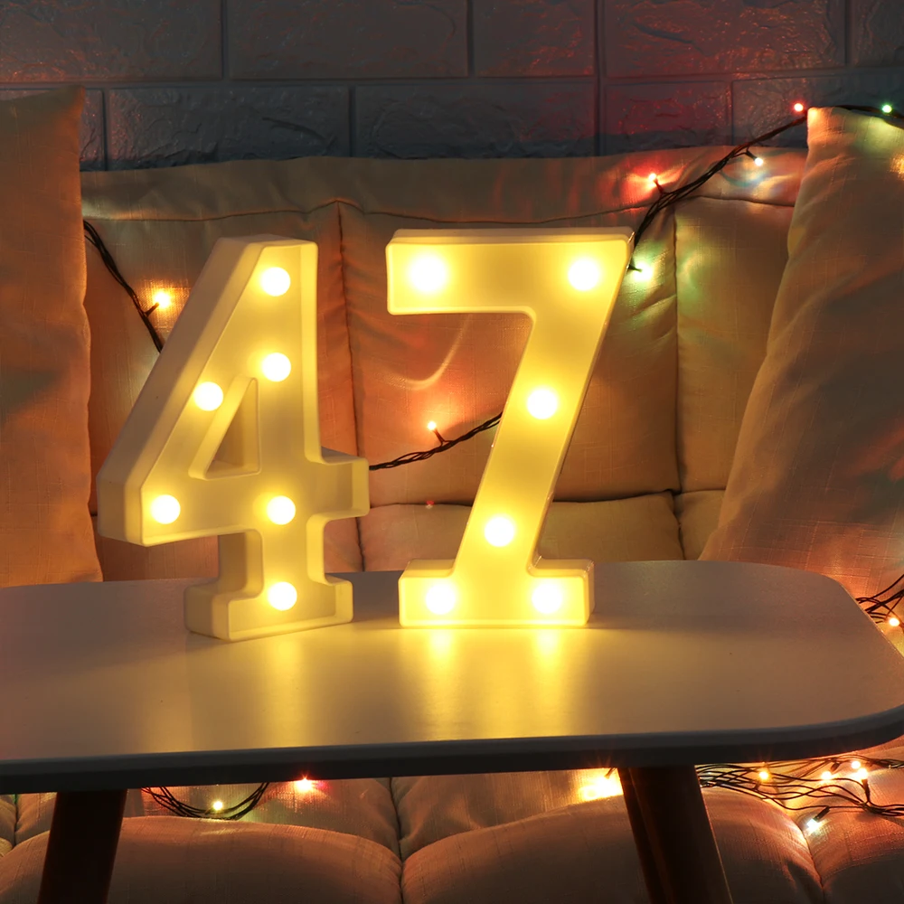 Creative LED Number Night Light 10 Number Battery Lamp Romantic Wedding Party Decoration Christmas Party Supplies
Creative LED Number Night Light 10 Number Battery Lamp Romantic Wedding Party Decoration Christmas Party Supplies