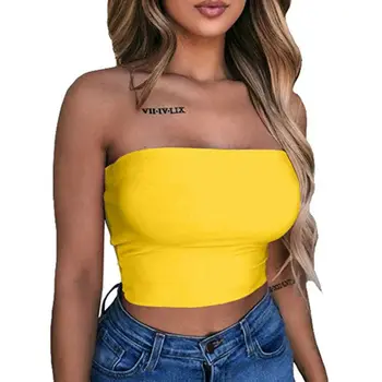 New Sexy Women Strapless Top Sexy Sleeveless Crop Top Elastic Boob Bandeau Tube Tops Shirt Cami Top
New Sexy Women Strapless Top Sexy Sleeveless Crop Top Elastic Boob Bandeau Tube Tops Shirt Cami Top
