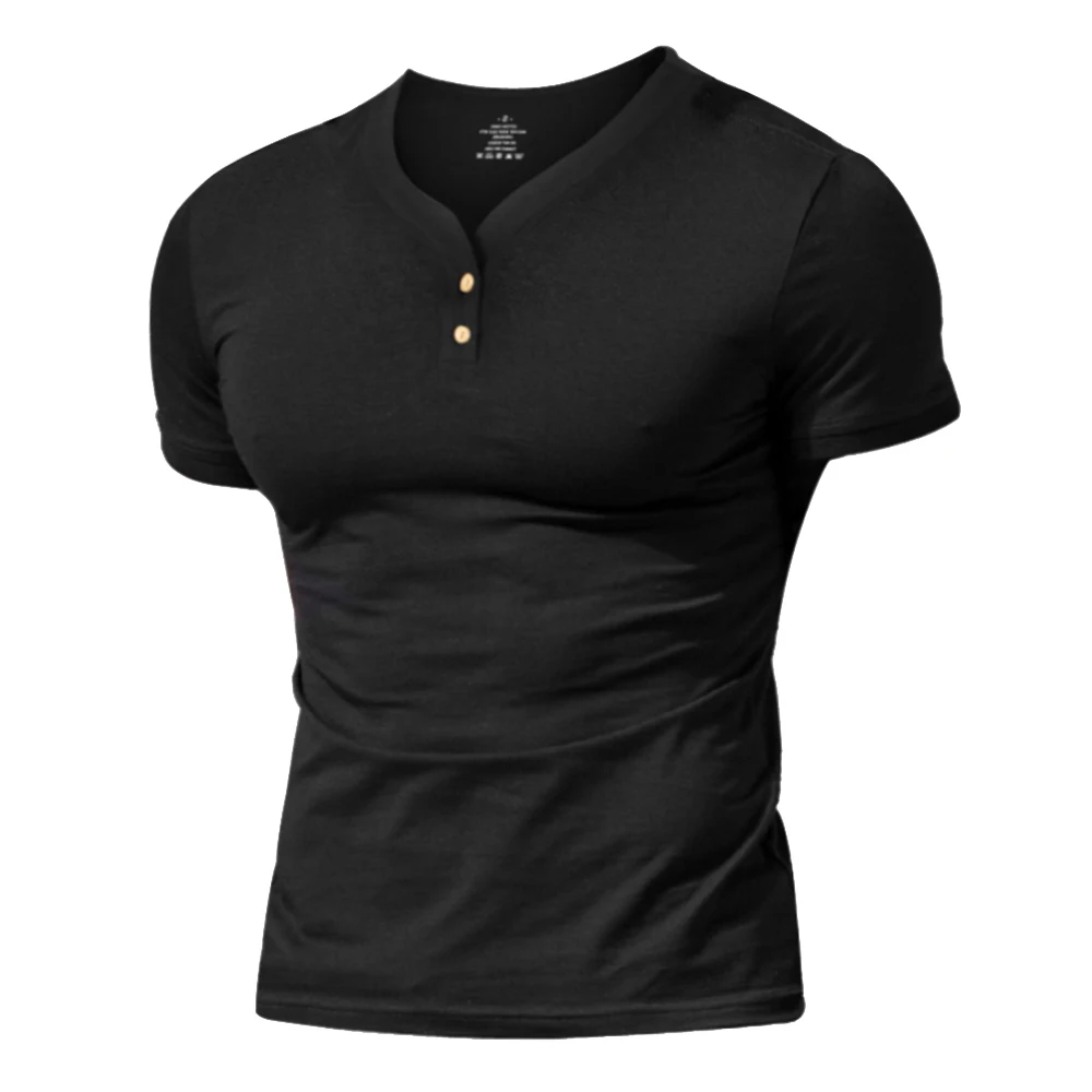 MUSCLE ALIVE Mens Short Sleeve Henleys T-Shirt Buttons Placket Plain v Neck Cotton muscle fit Shirts fitted tshirts bodybuilding
MUSCLE ALIVE Mens Short Sleeve Henleys T-Shirt Buttons Placket Plain v Neck Cotton muscle fit Shirts fitted tshirts bodybuilding