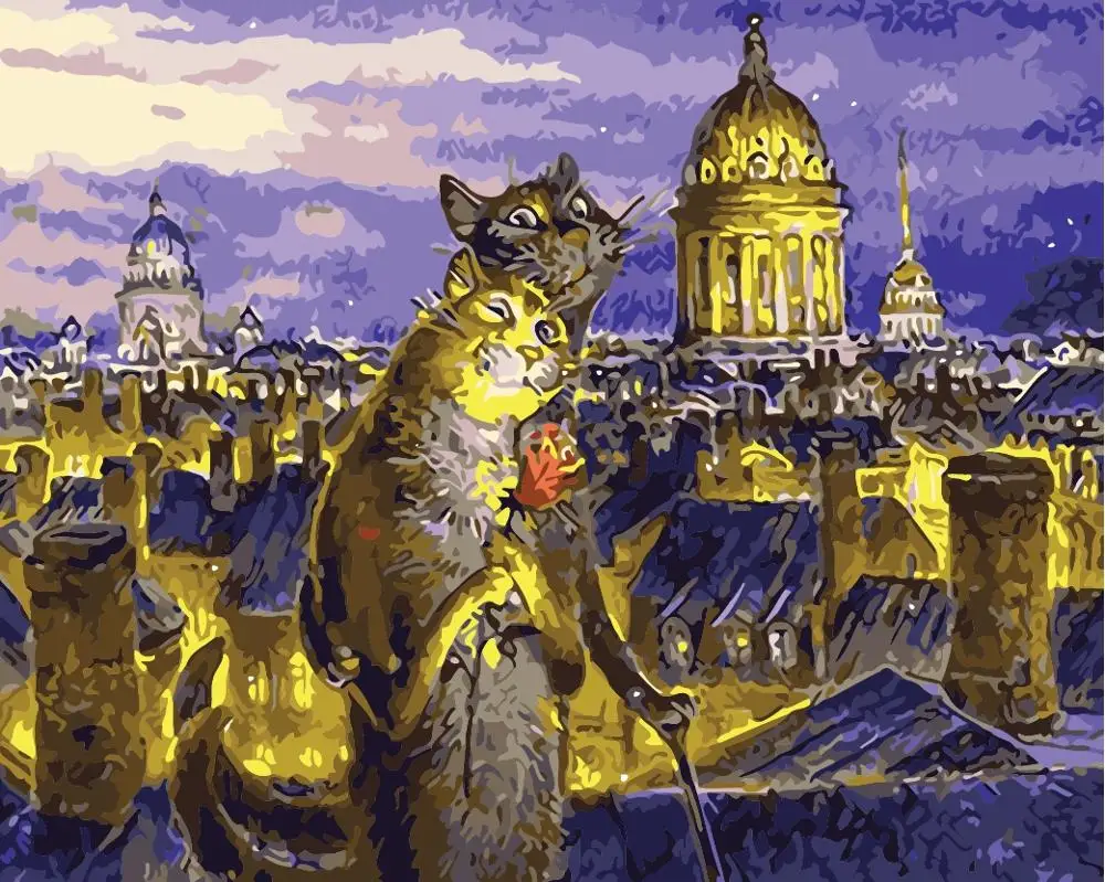 Framed Pictures Painting By Numbers dating Cats Handwork Canvas Oil Painting Home Decor For Living Room 40x50cm
Framed Pictures Painting By Numbers dating Cats Handwork Canvas Oil Painting Home Decor For Living Room 40x50cm